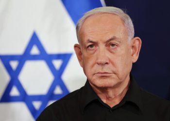 FILE - Israeli Prime Minister Benjamin Netanyahu attends a press conference in the Kirya military base in Tel Aviv, Israel on Oct. 28, 2023. Netanyahu pledged Tuesday, April 30 to launch an incursion into the southern Gaza city of Rafah, where hundreds of thousands of Palestinians are sheltering from the almost 7-month-long war, just as cease-fire negotiations between Israel and Hamas appear to be gaining steam. (Abir Sultan/Pool Photo via AP, File)