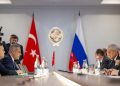 Wezîrê Karên Derva Hakan Fidan di çarçoveya ziyareta Rûsyayê da li Moskovayê bi Sekreterê Konseya Ewlekariya Rûsyayê Sergey Şoygu ra hevdîtin kir. ( Mustafa Hatipoğlu - Anadolu Agency )