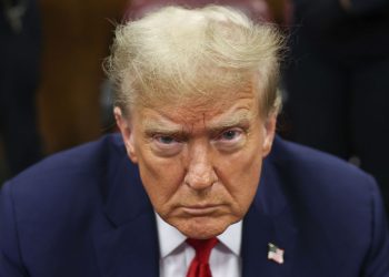 Former President Donald Trump waits for the start of proceedings in Manhattan criminal court, Tuesday, April 23, 2024, in New York. (AP Photo/Yuki Iwamura, Pool)